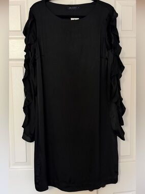 ST. studio Black Ruffle Sleeve Women's Dress NWT Size 42